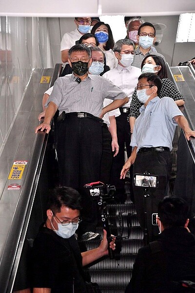 台北捷運電扶梯改善工程完工啟用。圖/台北市政府秘書處媒體事務組提供