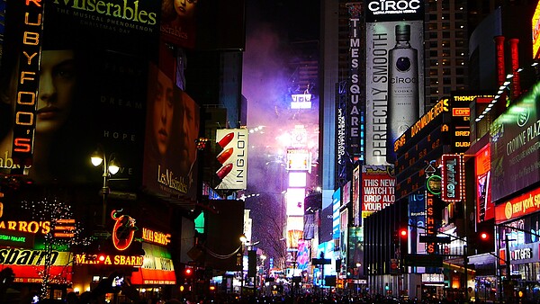 紐約時報廣場往年跨年情景。圖／翻攝維基百科