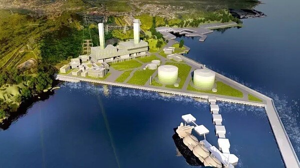 議員王醒之指填海造陸的十八點六公頃面積等於四百四十三個籃球場,將徹底改變現在外木山海岸的景觀。圖/協和發電廠提供