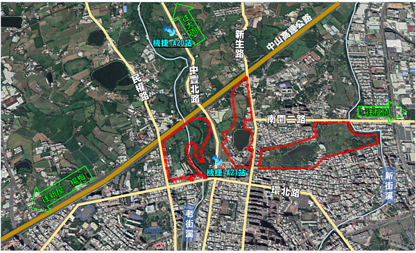 機場捷運A21站地區區段徵收計畫歷經10年都市計畫規畫與區段徵收相關審議程序,昨天終於獲內政部土地徵收審議小組審議通過。圖/桃園市政府提供