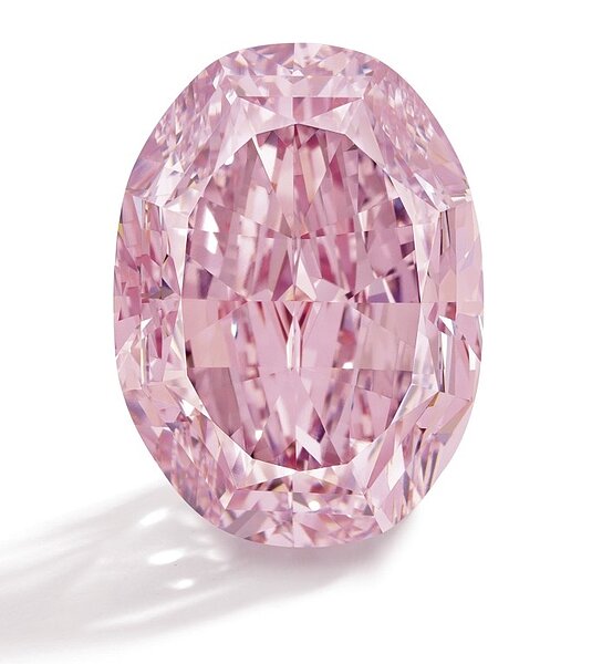 粉鑽「玫瑰花魂」即將拍賣。圖/截自蘇富比官網