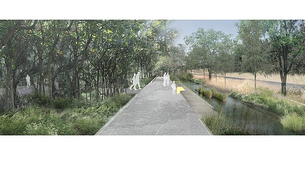 新竹市17公里沿線景觀改善計畫第2期環境再生工程今天開工,新竹漁港南岸930公尺海岸將恢復為親水地形。示意圖/市府提供