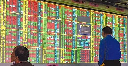 台股昨多空交戰、避險賣壓出籠，盤中大跌百點，最後收在1萬2793點，驚險保住月線關卡。（本報資料照片） 