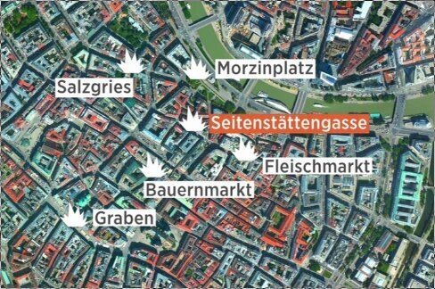奧地利首都維也納6處地點驚傳恐攻事件。圖／截自twitter