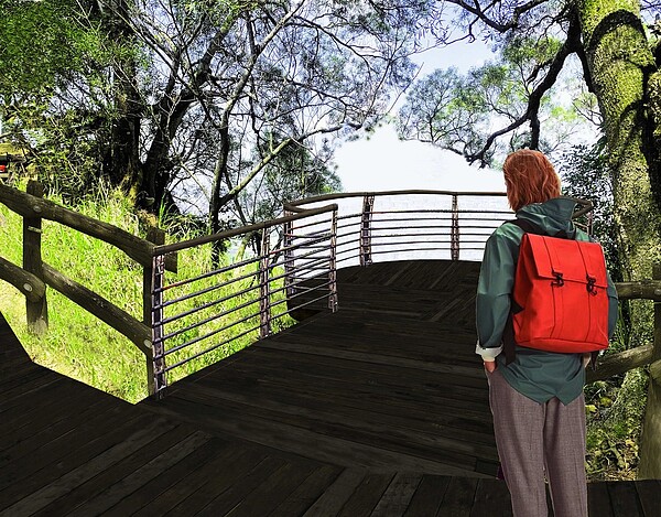 新建風動石景觀平台示意圖。圖/台中市觀旅局提供