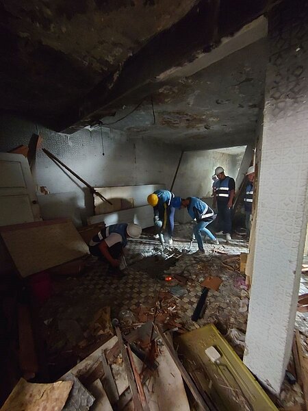 新北市拆除大隊於10月22日進場強制拆除違建。圖/新北市工務局提供