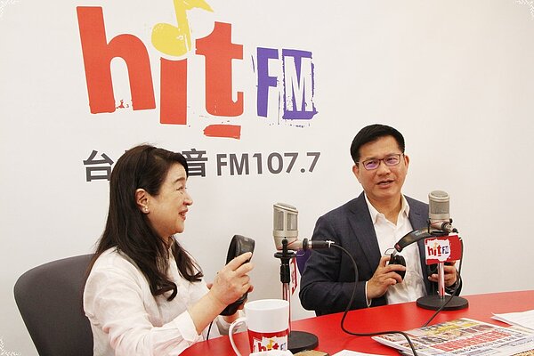 對於高鐵南移話題,交通部長林佳龍今上午接受電台專訪時說,2022年前動工不是不可能。圖/Hit Fm《周玉蔻嗆新聞》製作單位提供