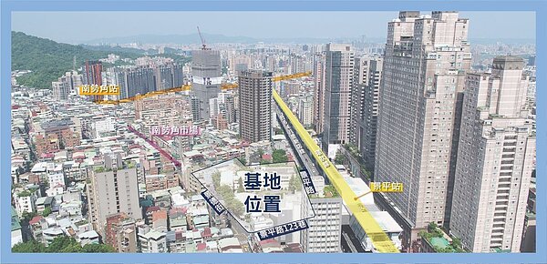 新北市中和區保二總隊基地位置。圖/國家住都中心提供