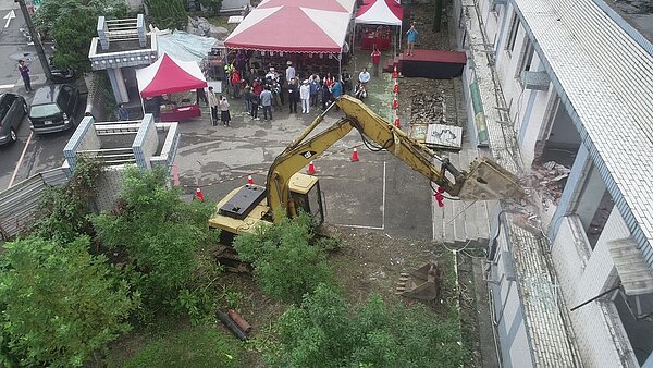 中濱營區拆除。圖/基隆市都發局提供