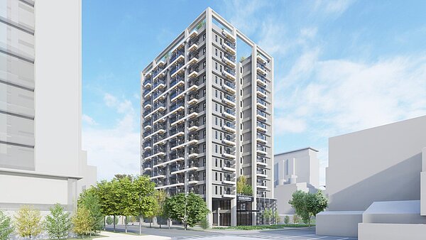 松山延吉段社會住宅建築透視圖。圖／國家住都中心提供