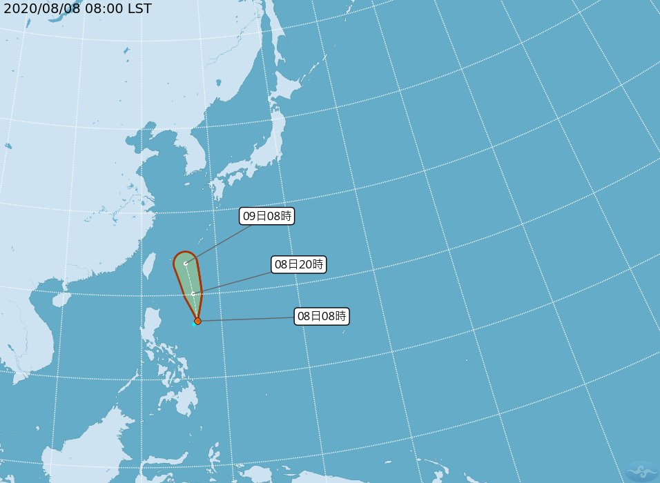 熱帶性低氣壓路徑潛勢預報。圖/氣象局提供