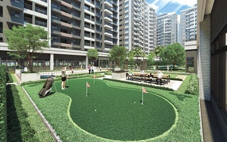 「遠雄之星8」主打灣區唯一度假式運動宅,規畫豐富運動公設。圖為3D示意。圖/遠雄