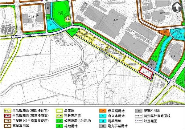 台南新市區建設地區開發區塊I細部計畫。圖／台南都發局提供