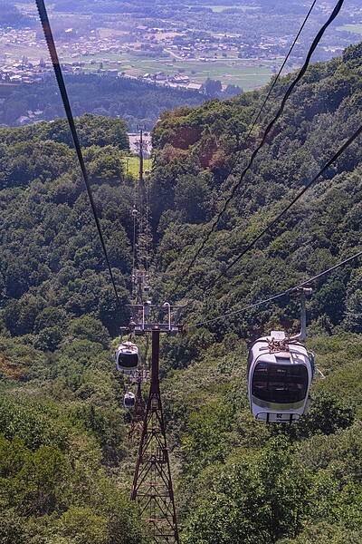 新北將推八里纜車，完成新北觀光圈最後一塊拼圖。圖為日本白馬岳纜車。（新北市觀旅局提供）