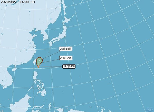 太平洋地區有一熱帶性低氣壓生成。圖／氣象局提供