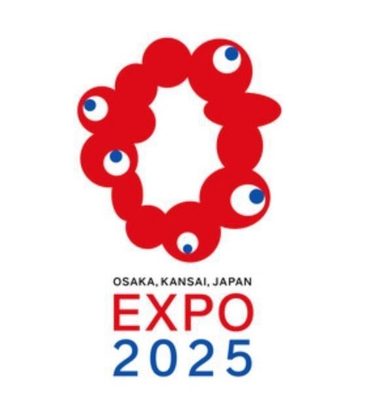 最後選定的2025大阪世博logo。圖擷自大阪世博標誌徵集網站