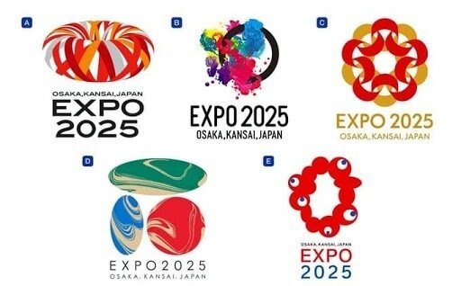 2025大阪世博logo最後五強其他作品。圖擷自ptt
