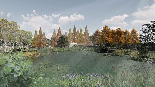 打造河口夕陽景觀，生態科學藝術再生。圖／台北市政府工務局大地工程處提供