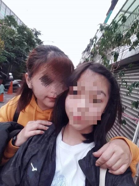 失蹤的少女（前）今天在新竹被尋獲。記者林保光／翻攝