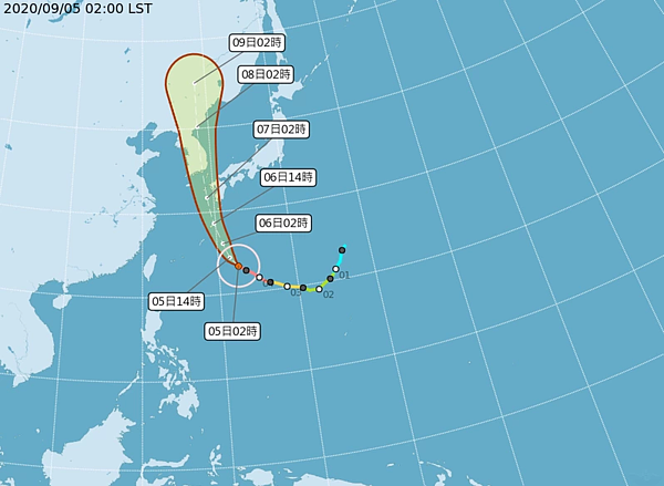 海神颱風。圖／取自氣象局網站