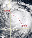 一張圖看海神颱風雙眼牆　今明兩天恐湧4米高大浪