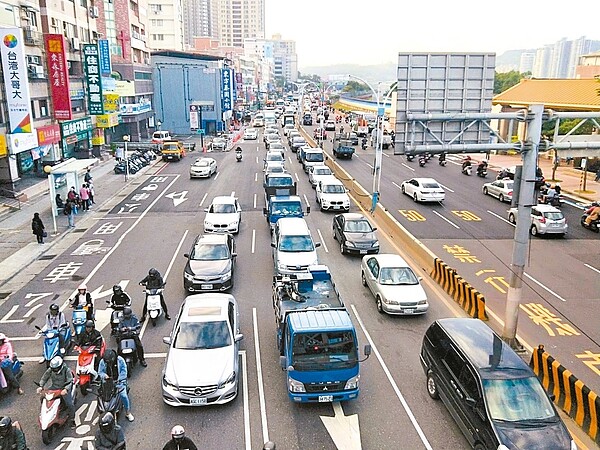 淡水往返北市車流量平日就相當大。圖／聯合報系資料照