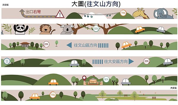 為擺脫辛亥隧道陰森刻板印象，台北市將結合地方特色彩繪牆面。圖／台北市新工處提供