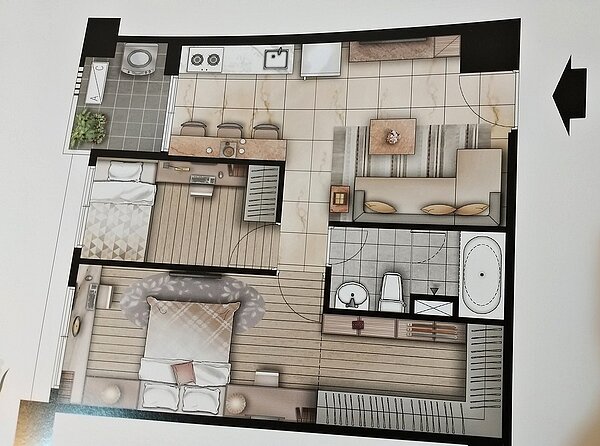 26坪2房格局圖／佳陞建設提供