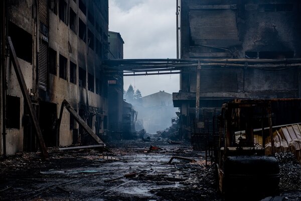 桃園日前發生嚴重工廠大火。圖／取自桃園市政府