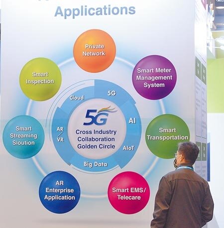 蘋果新機iPhone 12神助攻,正式宣告國內5G總用戶數站上百萬大關。圖為IEEE GlOBECOM全球通訊大會,中華電信展出5G相關應用。(本報資料照片)