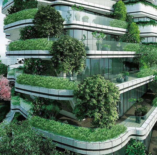 「陶朱隱園」每戶光是陽台庭園就占50坪,可種上6、7棵樹。圖/截自陶朱隱園官網