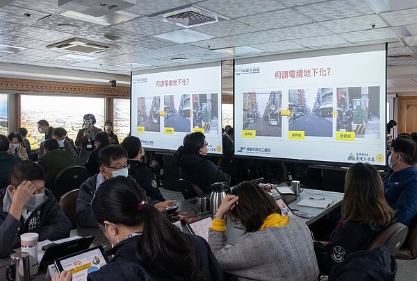 電纜地下化有效改善市容景觀,讓城市天際線更遼闊。圖/新聞處提供