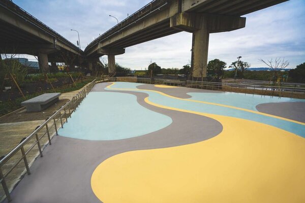 新竹左岸Pushbike滑輪公園春節前完工。圖／新竹市環保局提供