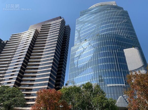 圖左為「大陸丽格」，圖右為「中信金控台中金融大樓」，皆為大陸建設作品。照片業者提供
