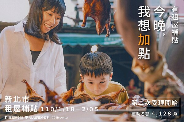 1/18至2/5受理第2次租金補貼申請。圖/新北市政府提供