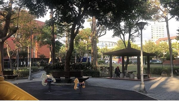 後港公園的設施規劃(記者魏廷容攝)