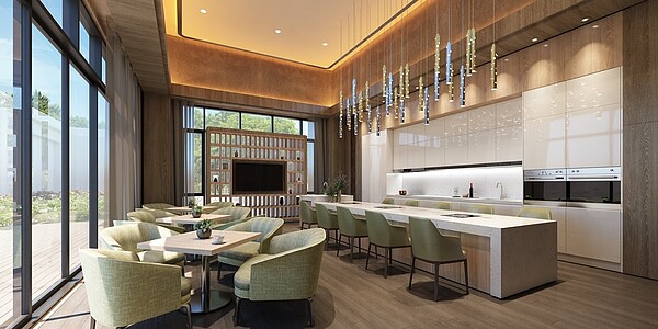 廚藝教室空間舒適、對外視野也很好/豐邑建設提供