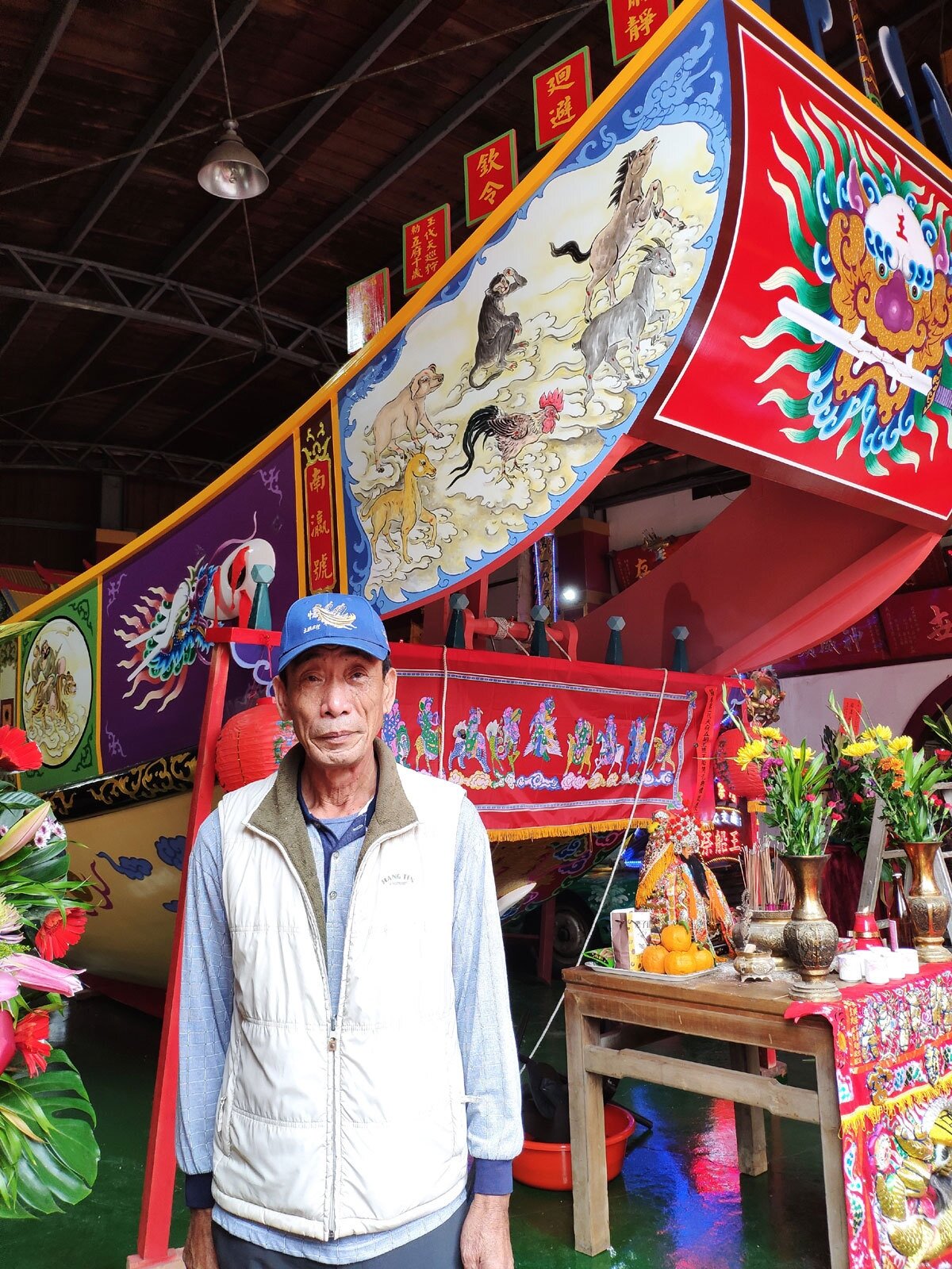 70歲王船老師傅林良太,48年來建造王船逾200艘,擔心後繼無人。記者謝進盛/攝影