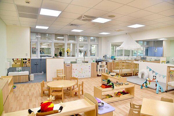 新北市政府成立全市首座行政部門員工子女托嬰設施。圖/新北市社會局提供