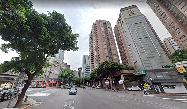 安和路二段（非事件路段）。示意圖／截自google map