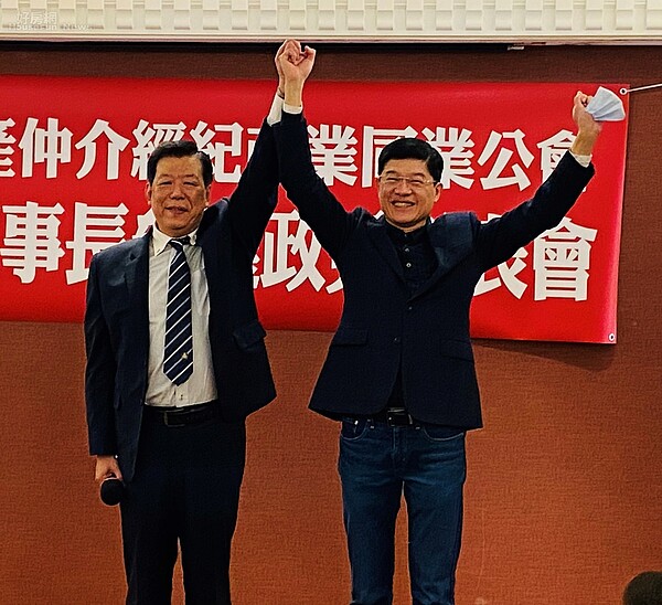 七連霸立委羅明才現身，力挺老同學朱玟諺參選台北市仲介公會理事長。  好房網News記者楊欽亮 / 攝