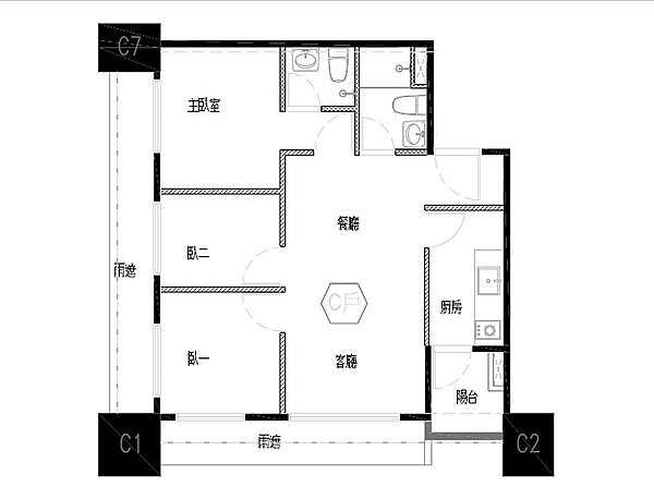 3房32坪格局/創意家行銷提供