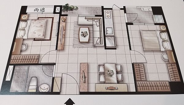 29坪二房格局圖/林和謙攝
