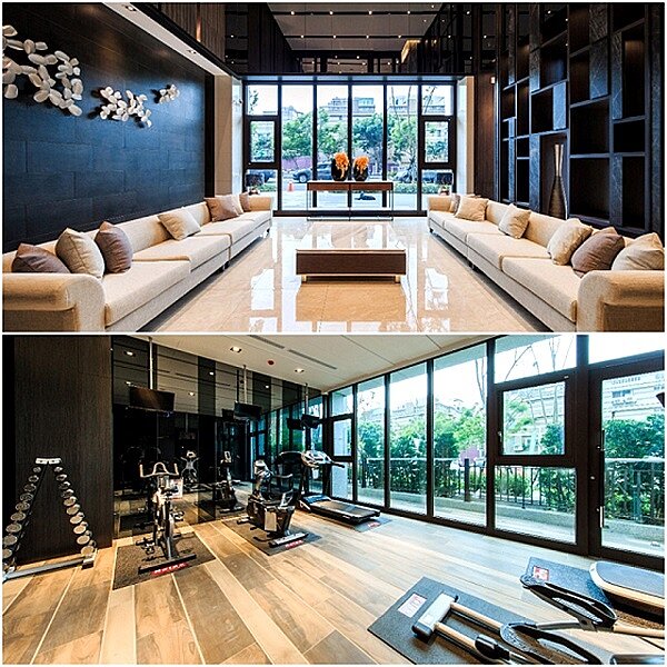 交誼廳與健身房的空間都很舒適/合陽建設提供