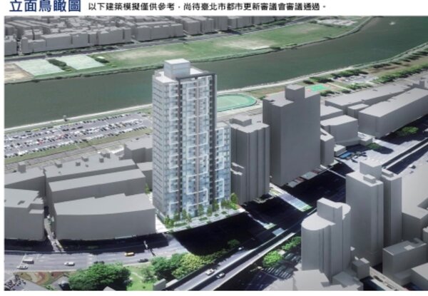 松柏大廈更新後示意圖。圖／台北市政府提供