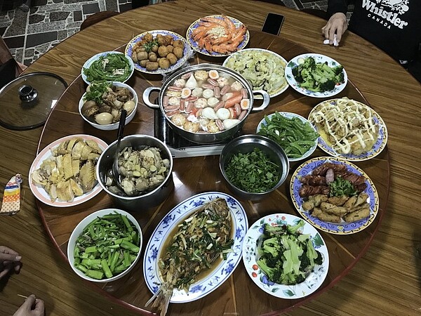 年夜飯示意圖。聯合報資料照