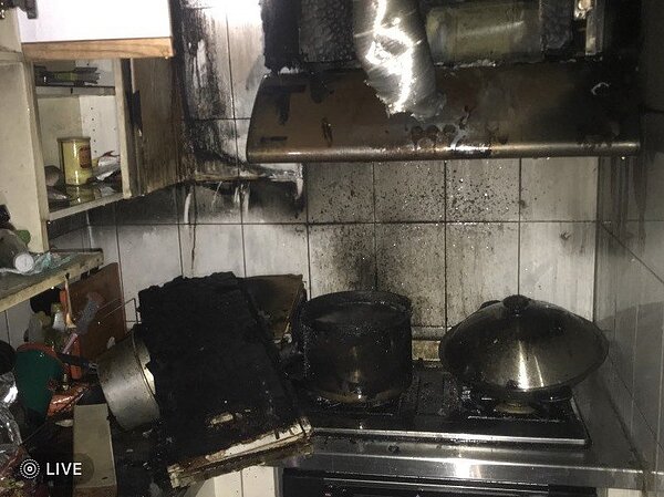 桃園市八德區昨晚間4點43分發生一起住宅火警。圖/桃園市消防局提供