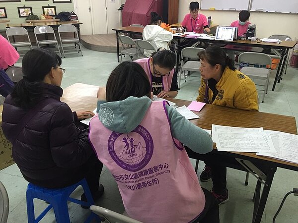 博嘉里與臺北市文山區健康服務中心合作為里民們健康檢查（取自臺北鄰里服務網）