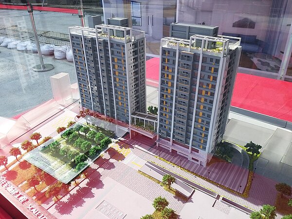 泰山區第一座社會住宅模擬實體。圖/好房網News記者林謙攝