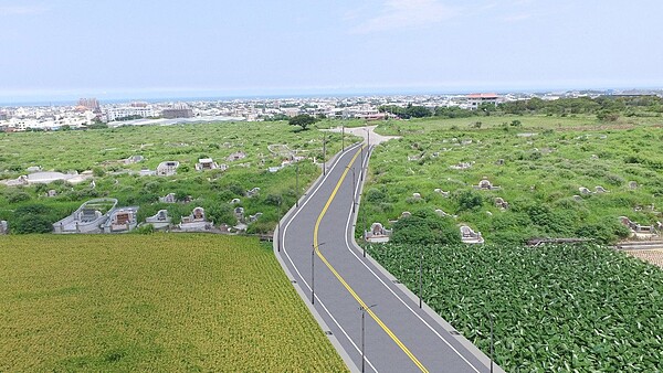 台中市大甲殯儀館聯外道路拓寬工程完工模擬圖。圖／台中市政府提供